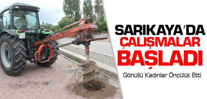 Sarıkaya'da Cadde ve Sokaklar Ağaçlandırılıyor