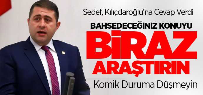 MHP Yozgat Milletvekili Sedef Kılıçdaroğlu'na cevap verdi