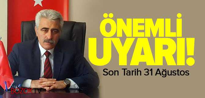 Son Tarih 31 Ağustos