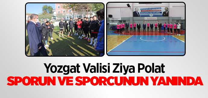 Vali Polat sporun ve sporcunun yanında