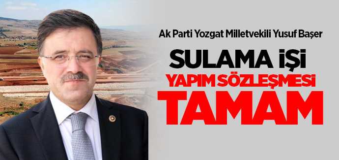 Baydiğin Göleti sulama yapım iş sözleşmesi tamam