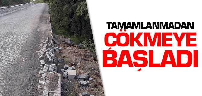 Milli Park Çamlık Yolunun Yapımı Tamamlanmadan Çökmeye Başladı