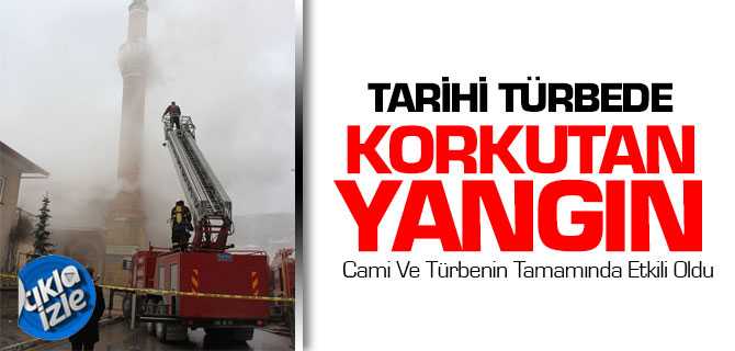 Şeyh Hacı Ahmet Efendi Türbesinde Korkutan Yangın