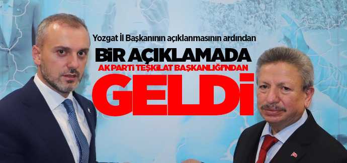 Bir açıklamada Ak Parti Teşkilat Başkanlığından geldi