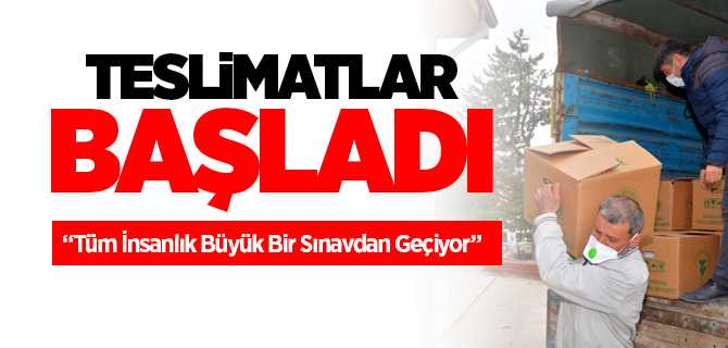 Yozgat Belediyesi yardım kolilerini teslim etmeye başladı