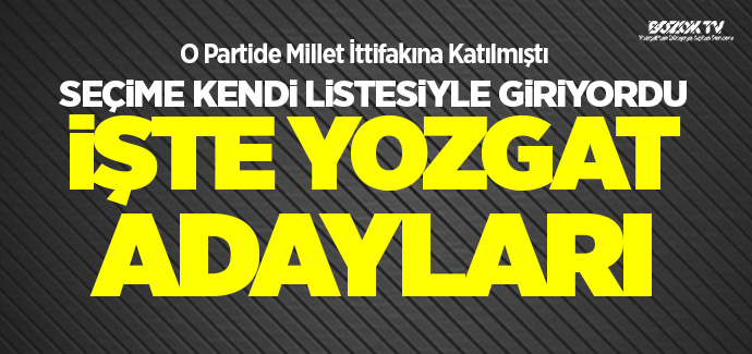 Türkiye İşçi Partisi Yozgat Milletvekili Adayları belli oldu
