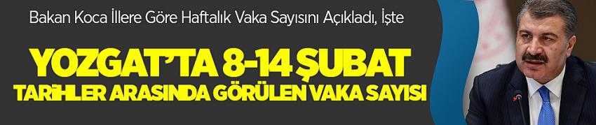Son dakika, Sağlık Bakanı Dr. Fahrettin Koca, illere göre haftalık vaka sayısını paylaştı, Yozgat’ta bir haftada ne kadar vaka görüldü