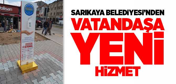 Sarıkaya Belediyesi dezenfektan standları kuruyor