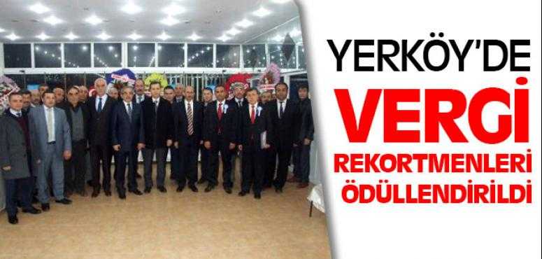 Yerköy'de Vergi Rekortmenleri Ödüllendirildi