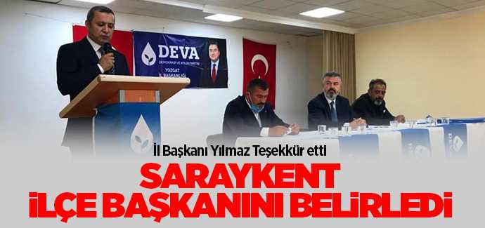 Deva Partisi Saraykent ilçe başkanını belirlerdi