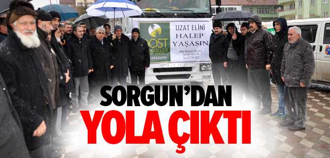 Halep'e Sorgun'dan 1 TIR Dolusu Yardım Yola Çıktı